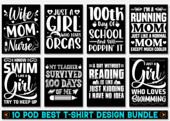 T-Shirt Design Bundle-POD Trendy Best Selling T-Shirt Design Bundle