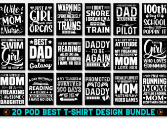 T-Shirt Design Bundle-POD Trendy Best Selling T-Shirt Design Bundle