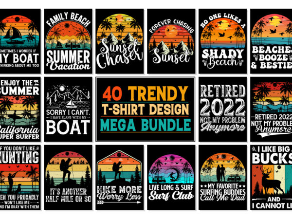 T-shirt design bundle-best trendy t-shirt design bundle