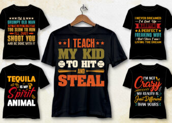 T-Shirt Design Bundle-Typography