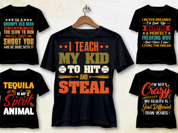 T-shirt design bundle-typography