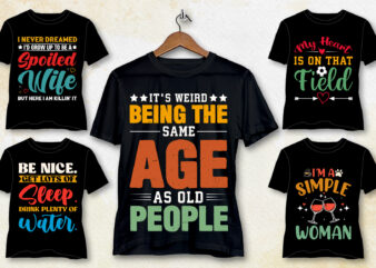 T-Shirt Design Bundle-Typography