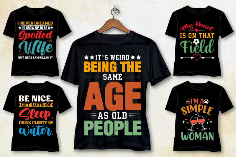 T-Shirt Design Bundle-Typography