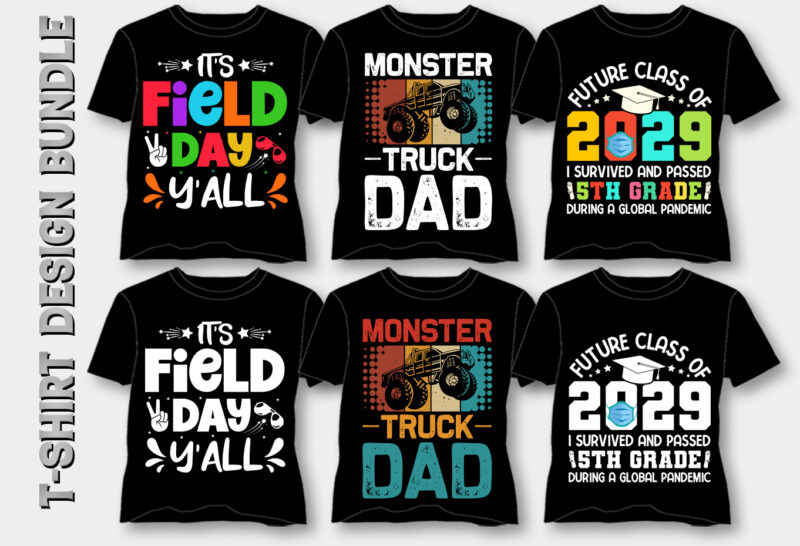 T-Shirt Design Bundle EPS PNG SVG