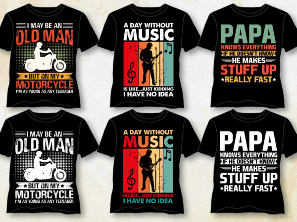 Vintage t-shirt design bundle