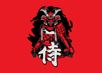 THE RED SAMURAI t shirt designs for sale