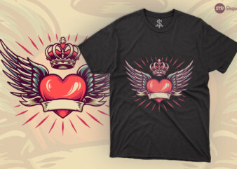 King Love – Retro Illustration t shirt vector art