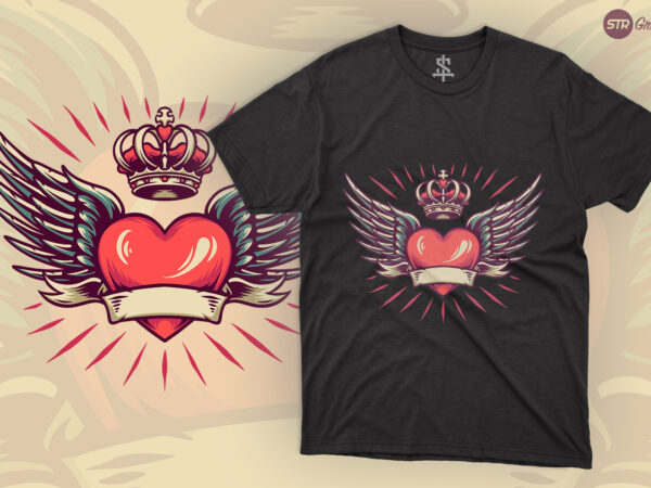 King love – retro illustration t shirt vector art