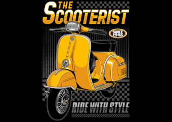 The Scooterist t shirt designs for sale