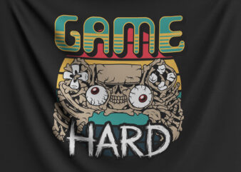 Game Hard t shirt design template