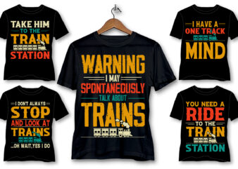 Train T-Shirt Design Bundle