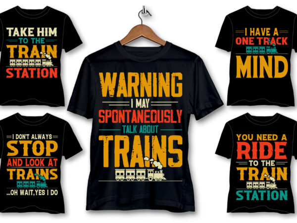 Train t-shirt design bundle