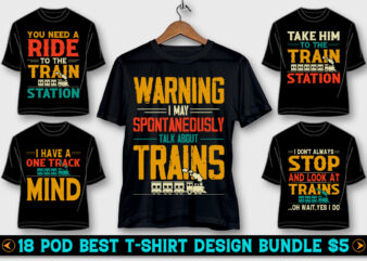 Train Lover T-Shirt Design Bundle