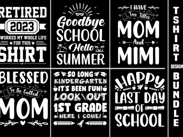 Trendy t-shirt design bundle