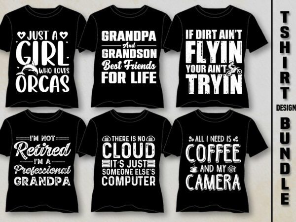 Typography t-shirt design bundle