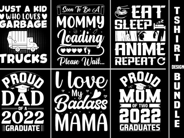 Typography t-shirt design bundle