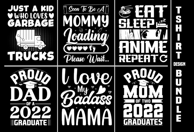 Typography T-Shirt Design Bundle