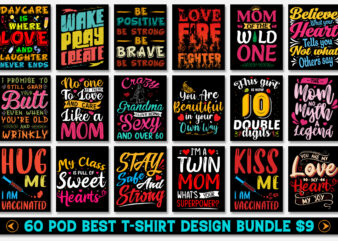 Typography T-Shirt Design Bundle