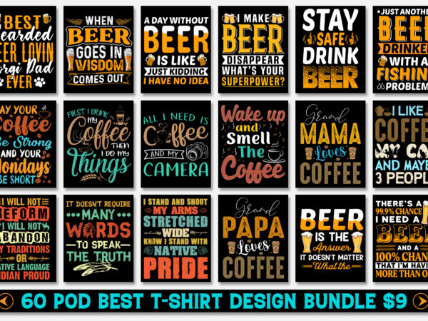 Typography t-shirt design bundle