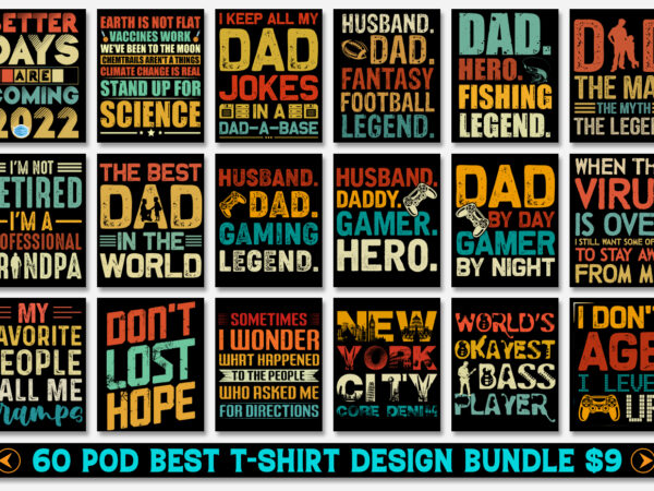 Typography t-shirt design bundle