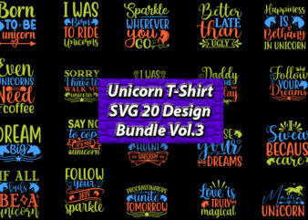Unicorn T-Shirt SVG 20 Design Bundle Vol.3, unicorn,unicorn t-shirt, unicorn design,unicorn png, unicorn bundle svg,unicorn t-shirt, unicorn svg vector, unicorn vector, unicorn t-shirt design, t-shirt, design, t-shirt design bundle,unicorn, unicorn