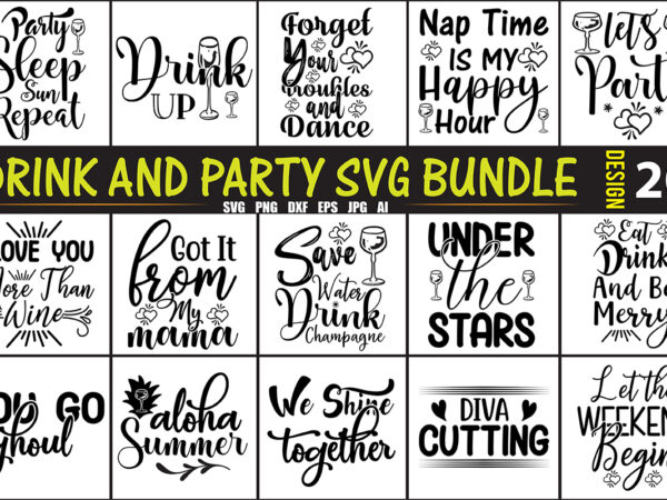 Drinking svg bundle t shirt vector illustration