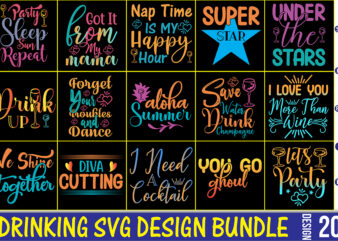 Drinking SVG Bundle t shirt vector illustration