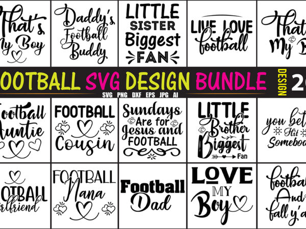 Football svg bundle t shirt graphic design