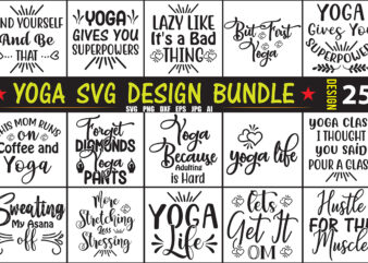 Yoga SVG Bundle t shirt design template