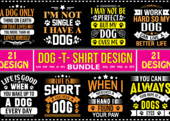 Dog T- Shirt Design Bundle, Dog SVG Bundle