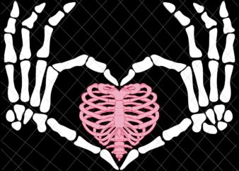 Skeleton Hand Heart Bones Funny Halloween Svg, Skeleton Halloween Svg, Heart Bones Halloween Svg, Funny Skeleton Halloween Svg