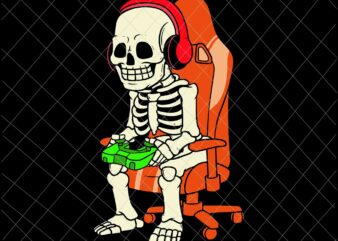 Gaming Halloween Skeleton Scary Gamer Boys Kids Svg, Gaming Halloween Svg, Skeleton Boy Halloween Svg, Skeleton Halloween Svg