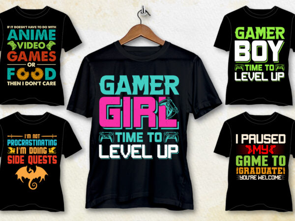 Video game t-shirt design bundle