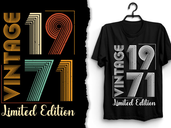 Vintage 1971 limited edition t-shirt design