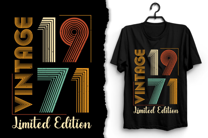 Vintage 1971 Limited Edition T-Shirt Design
