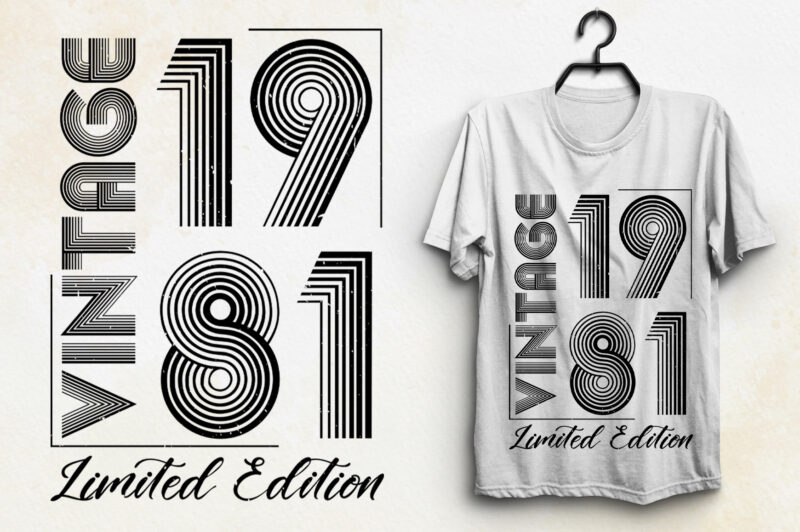 Vintage 1981 Limited Edition T-Shirt Design