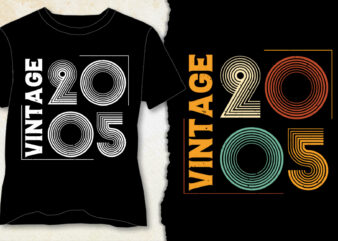 Vintage 2005 Birthday T-Shirt Design