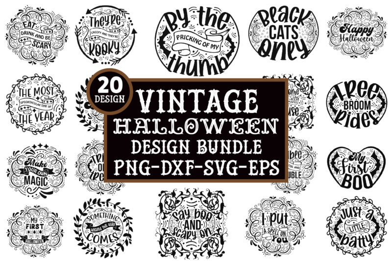 Vintage Halloween Design Bundle