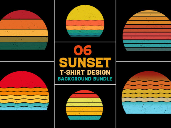 Vintage retro sunset grunge background t shirt vector art