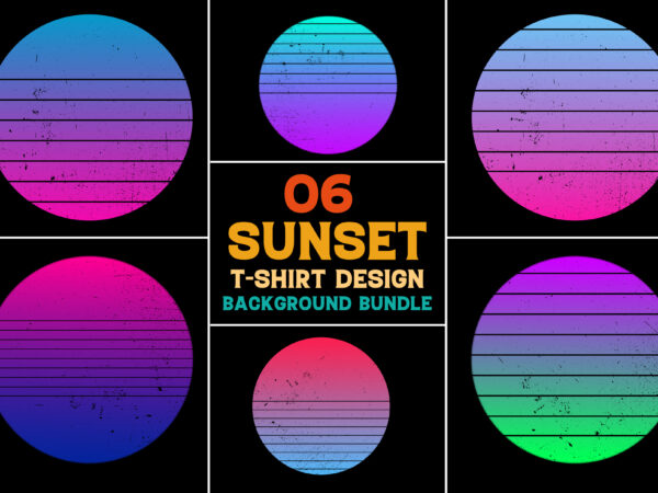 Vintage retro sunset grunge background for t-shirt design