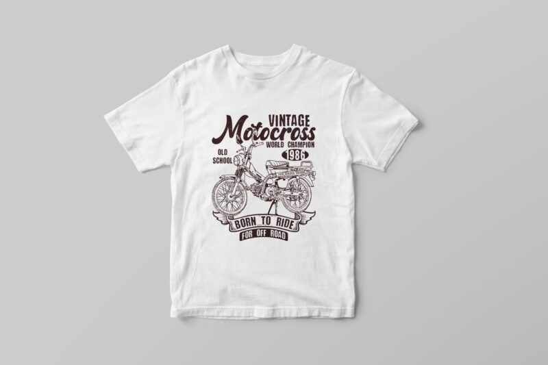 Vintage motorcycle t-shirt design, Motorcycle vector illustration