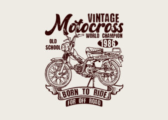 Vintage motorcycle t-shirt design, Motorcycle vector illustration
