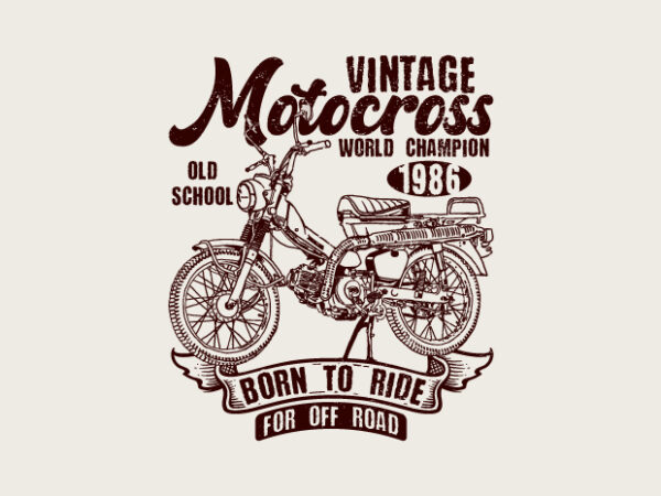 Vintage motorcycle t-shirt design, motorcycle vector illustration