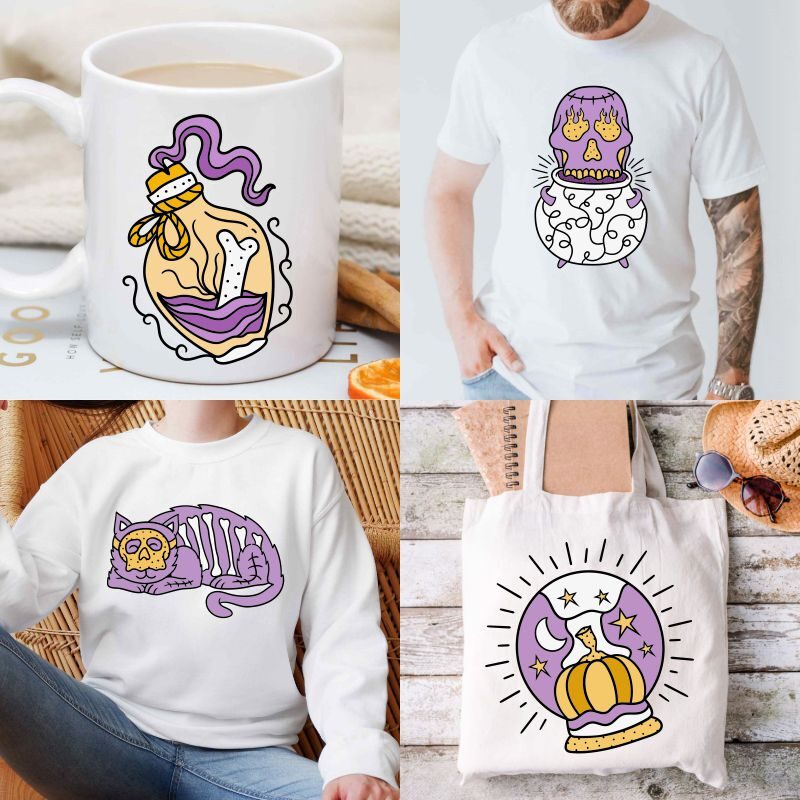 Witches Brew SVG Bundle, Halloween Witch Clipart, Halloween Sublimation Bundle, Buy tshirt designs