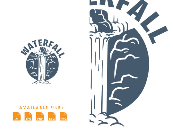 Waterfall outdoor tshirt design