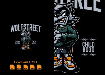 Wolf Street Tshirt Design