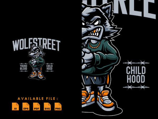 Wolf street tshirt design