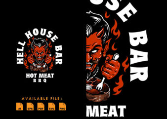 Devil Steak House Tshirt Design