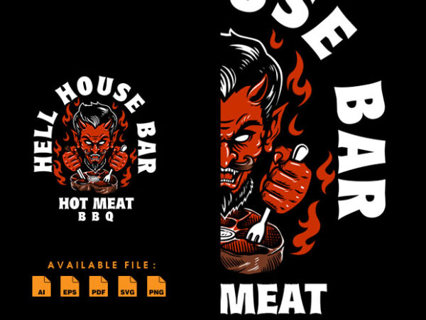 Devil steak house tshirt design