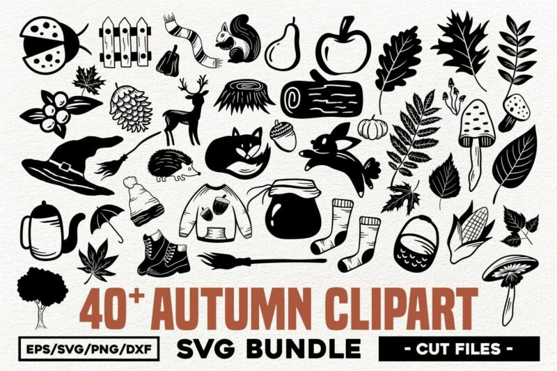 Clipart SVG Mega Bundle, Black and White Clipart, Silhouettes Clipart SVG